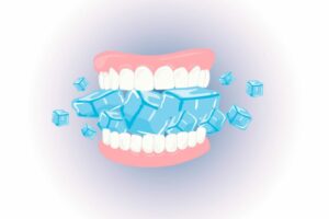 chewing ice